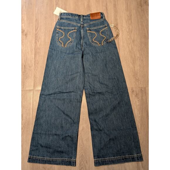 Gap × Cult Gaia High Rise Stride Chain Jeans/ 24 /NWT - Picture 4 of 11